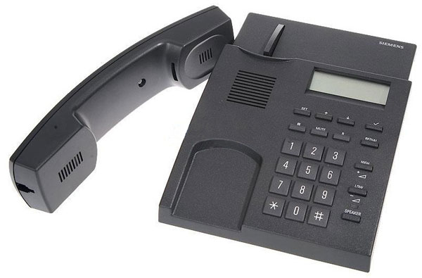 gigaset|siemens 825办公电话机(黑色)(防雷击设计,单向闭音)